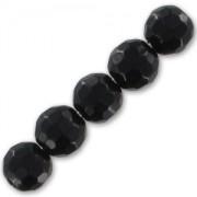 Perline Tonda sfaccettata mm. 6 Black Onyx x15|raw }}