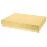 Scatola per collana in cartone 13,5x18x3,5 cm - dorato x1