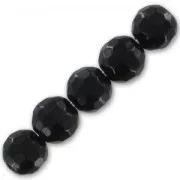 Perline Tonda sfaccettata mm. 4 Black Onyx x20
