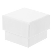 Scatola per anello in cartone 5x5x4 cm - Bianco x1