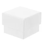Scatola per anello in cartone 5x5x4 cm - Bianco x1