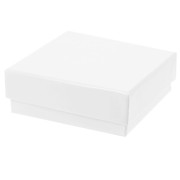 Scatola per gioielli in cartone 8x8x3 cm - Bianco x1