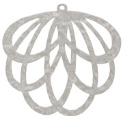 Ciondolo a forma di foglia traforata 29x30 mm - Acciaio inossidabile 316L x1|raw }}