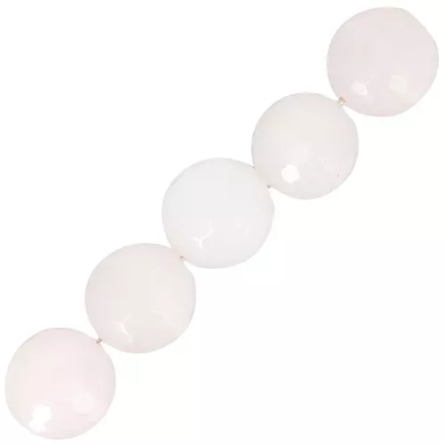 Perline Tonde sfaccettate 10 mm Quarzo Rosa x5