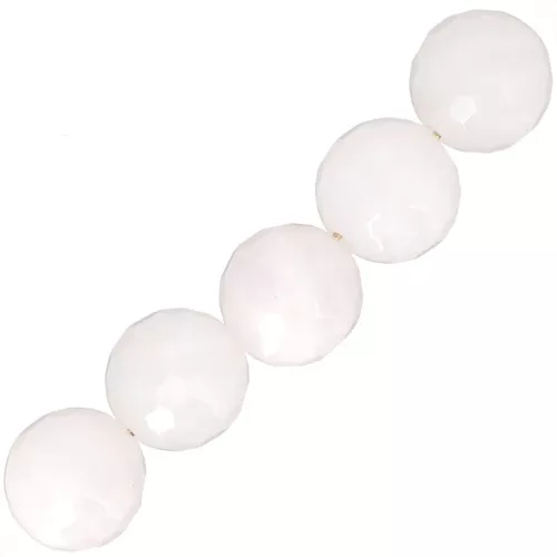 Perline Tonde sfaccettate 8 mm Quarzo Rosa x10