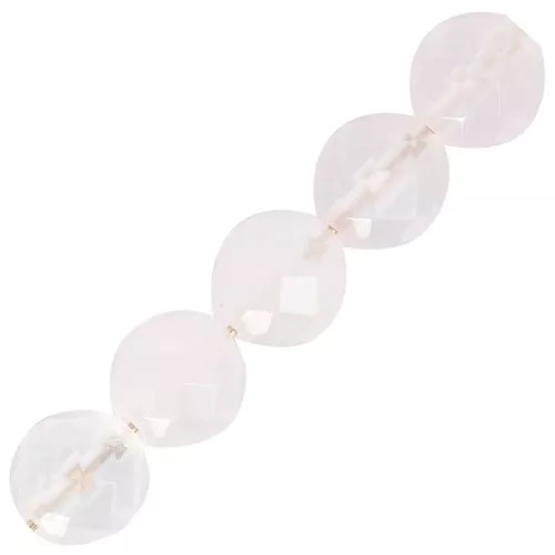 Perline Tonde sfaccettate 6 mm Quarzo Rosa x15