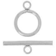 Chiusura a T per bracciale o collana da 14 mm - Acciaio inox 304L x1