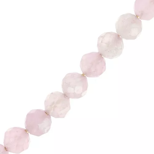 Perline Tonde sfaccettate 4 mm Quarzo Rosa x20