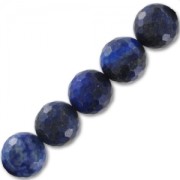 Perlina Tonda sfaccettata 14 mm Lapis Lazuli x1|raw }}