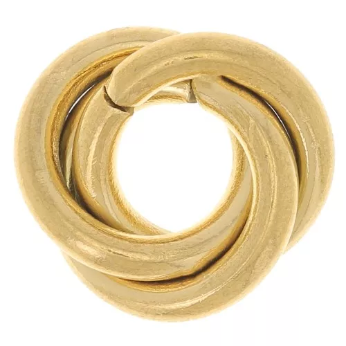 Distanziatore a 3 anelli intrecciati 13 mm - Acciaio inox 304L Gold x1