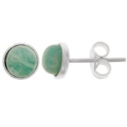 Orecchini per cabochon piatto da 6 mm - Argento 925 x2