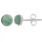 Orecchini per cabochon piatto da 6 mm - Argento 925 x2