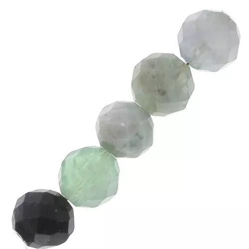 Perline Tonde sfaccettate 6 mm Fluorite x15