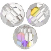 Perline sfaccettate rotonde Preciosa - Round Bead 6 mm - Crystal AB x6