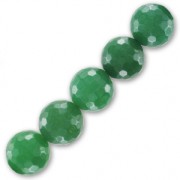 Perlina Tonda sfaccettata 14 mm Green Aventurine x1|raw }}