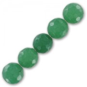 Perline Tonde sfaccettate 10 mm Green Aventurine x5