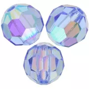Perline sfaccettate rotonde Preciosa - Round Bead 6 mm - Sapphire AB x6
