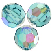 Perline sfaccettate rotonde Preciosa - Round Bead 6 mm - Indicolite AB x6|raw }}