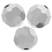 Perline sfaccettate rotonde Preciosa - Round Bead 6 mm - Jet Light Hematite Full x