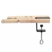 Tassello di legno a V pretagliato 22,5x6 cm con morsa in acciaio x1