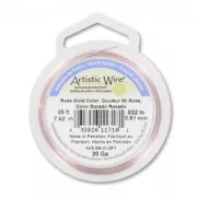 Artistic Wire 0,81 mm anti-ossidazione filo di rame flessibile - Dorato x7,6m