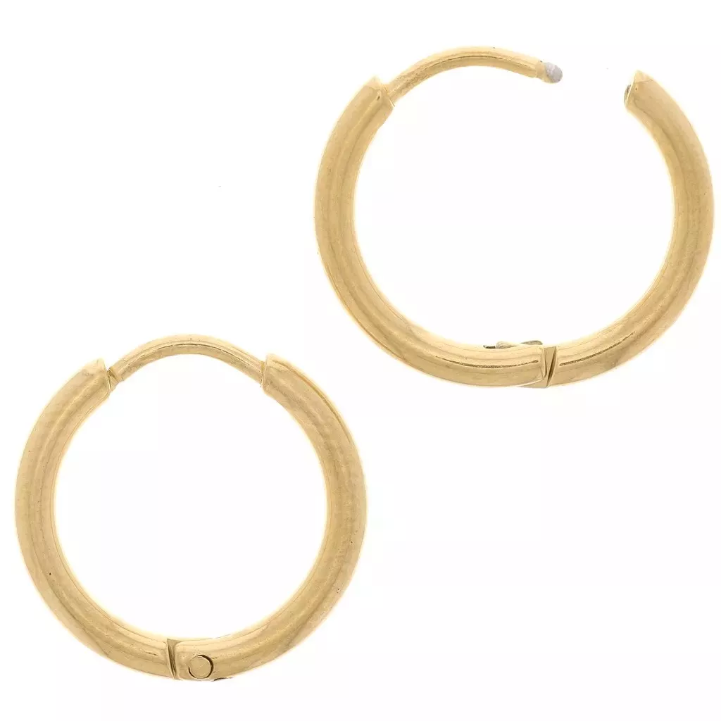 Orecchini Twist Dorati in Acciaio Inossidabile Placcato Oro 18K - Eleganti e Resistente