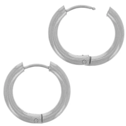 Orecchini rotondi da 17 mm - filo da 2,5 mm - acciaio inox 304L x20