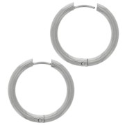 Orecchini rotondi 21 mm - filo da 2,5 mm - acciaio inox 304L x20|raw }}
