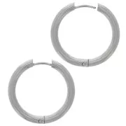 Orecchini rotondi 21 mm - filo da 2,5 mm - acciaio inox 304L x20