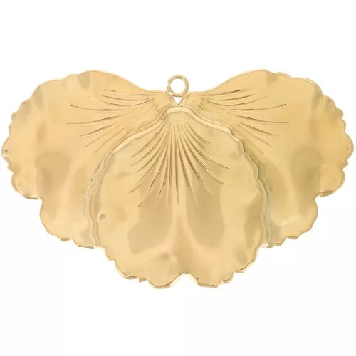 Pendenti 3 petali 29x47,5 mm - Acciaio inossidabile 304L dorato x2