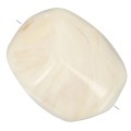 Perla irregolare in resina opaca barocca 19x15 mm - Crema marmorizzata x1