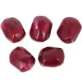 Perla barocca irregolare in resina opaca 19x15 mm - Rosso scuro marmorizzato con Brillantini