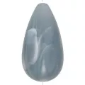Perla di resina opaca 30x16 mm - Blu grigio marmorizzato x1