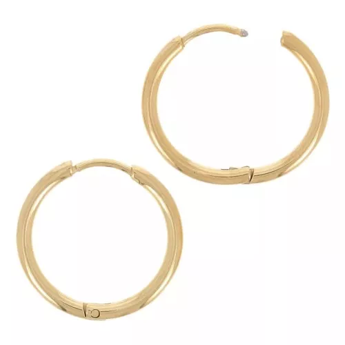 Cerchi rotondi da 20 mm - filo da 2 mm - acciaio inossidabile 304 Dorato x20