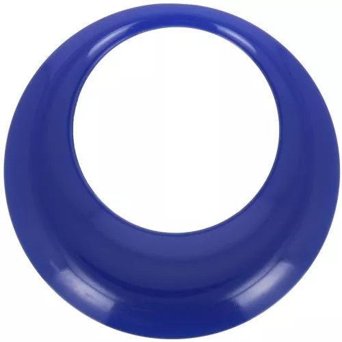 Pendente rotondo scavato in resina opaca 44 mm - Blu scuro x1