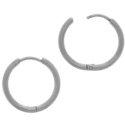 Orecchini rotondi da 18 mm - filo da 2 mm - acciaio inox 304L x20|raw }}