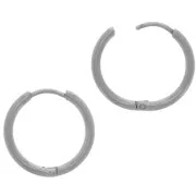 Orecchini rotondi da 18 mm - filo da 2 mm - acciaio inox 304L x20