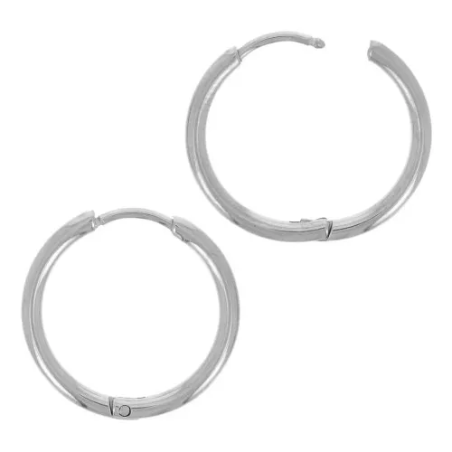 Orecchini rotondi da 20 mm - filo da 2 mm - acciaio inox 304L x20