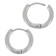 Orecchini rotondi da 12 mm - filo da 2 mm - acciaio inox 304L x2|raw }}