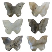 Pendente farfalla in pietra semipreziosa 13x18 mm - Labradorite x1