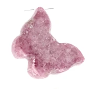 Pendente a forma di farfalla 12x17 mm in pietra semipreziosa - Rodonite x1