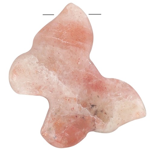 Pendente farfalla in pietra semipreziosa 13x18 mm - Rodonite x1