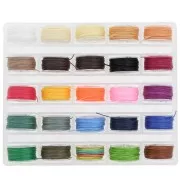 Assortimento di 25 bobine da 10 m di filo di nylon cerato - 0,55 mm - multicolore x1