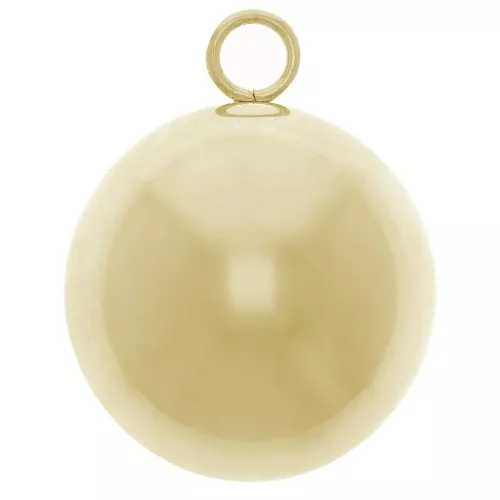 Pendente a forma di bola da 20 mm - Acciaio inossidabile 316L dorato x1