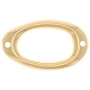 Distanziatore ovale irregolare incavato 27x16 mm - Dorato in oro fino x1|raw }}