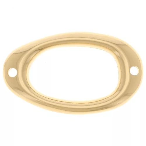 Distanziatore ovale irregolare incavato 27x16 mm - Dorato in oro fino x1