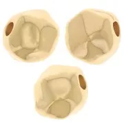 Perla rotonda irregolare 8 mm - Dorata in oro fino x1