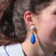 Perla rotonda irregolare 8 mm - Dorata in oro fino x1