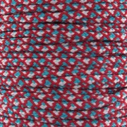 Parachute Cord 2 mm Red/Turquoise x1m