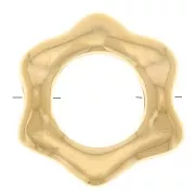 Perla fiore scavato da 13 mm - Dorata con oro fino x1